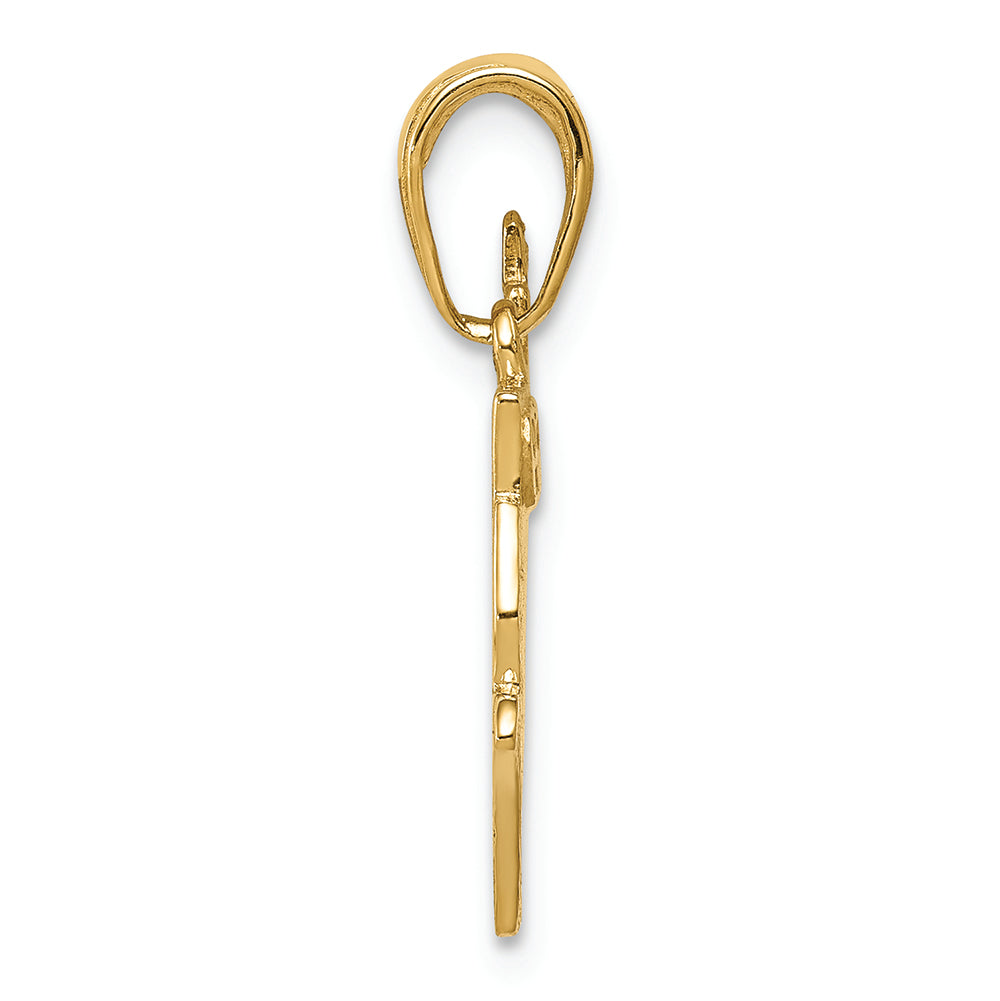 FJC Finejewelers 14k Yellow Gold Bible  Praying Hands  And Cross Charm