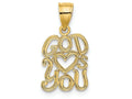 FJC Finejewelers 14k Yellow Gold God Heart's You Charm