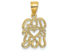 FJC Finejewelers 14k Yellow Gold God Heart's You Charm
