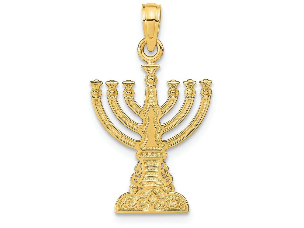 FJC Finejewelers 14k Yellow Gold Menorah Charm
