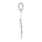 FJC Finejewelers 14k White Gold 3d Elongated Star Of David Charm
