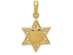 FJC Finejewelers 14k Yellow Gold Star Of David with Tablets In Center Charm