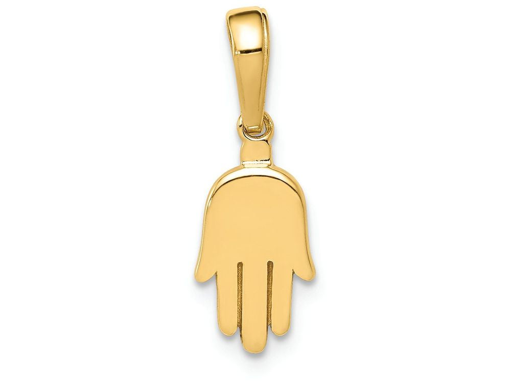 FJC Finejewelers 14k Yellow Gold Small Solid Hamsa Charm