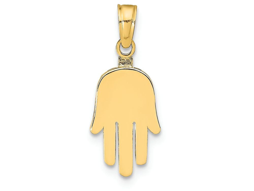 FJC Finejewelers 14k Yellow Gold Large Solid Hamsa Charm