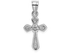 FJC Finejewelers 14k White Gold Small Cross with Flower Charm