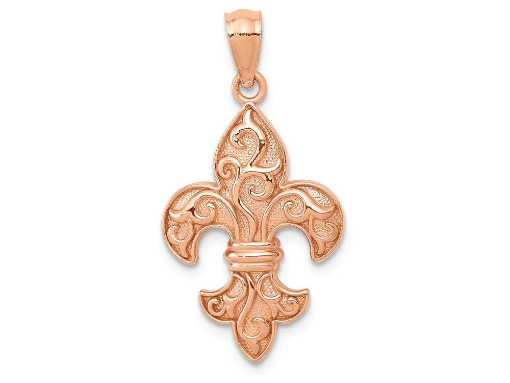 FJC Finejewelers 14k Rose Gold Fleur De Lis Charm