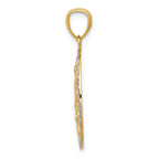 FJC Finejewelers 14k Yellow Gold with Rhodium Plated Tree Of Life Charm
