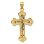 FJC Finejewelers 14k Two-tone Gold Budded Cross Charm