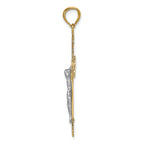 FJC Finejewelers 14k Two-tone Gold Crucifix Charm