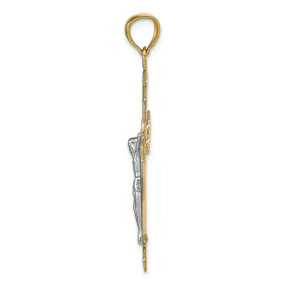 FJC Finejewelers 14k Two-tone Gold Crucifix Charm