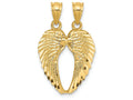 FJC Finejewelers 14k Yellow Gold Break Apart Bright Cut Wings Charm
