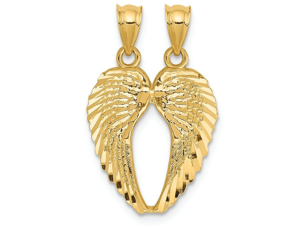 FJC Finejewelers 14k Yellow Gold Break Apart Bright Cut Wings Charm