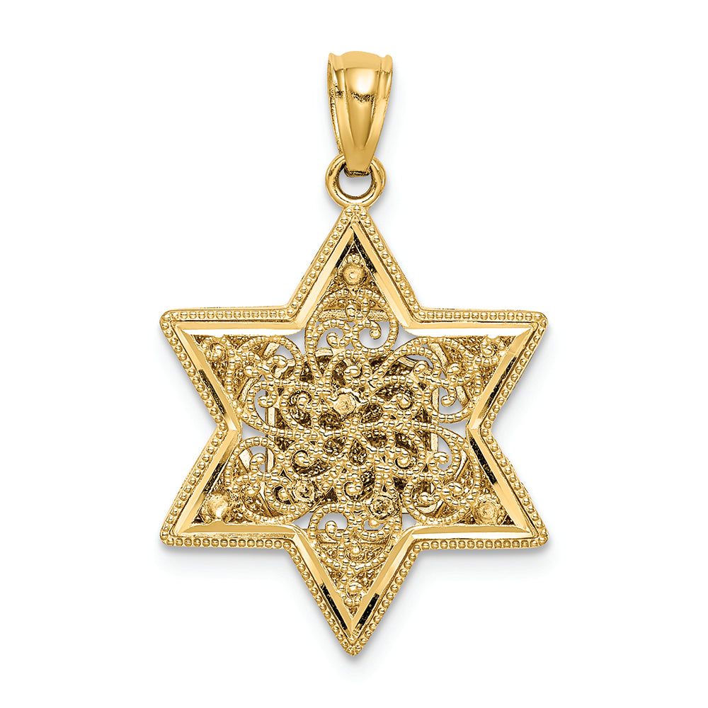 FJC Finejewelers 14k Two-tone Gold Star Of David Charm