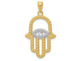 FJC Finejewelers 14k Yellow Gold with Rhodium Plated Hand Of God Charm