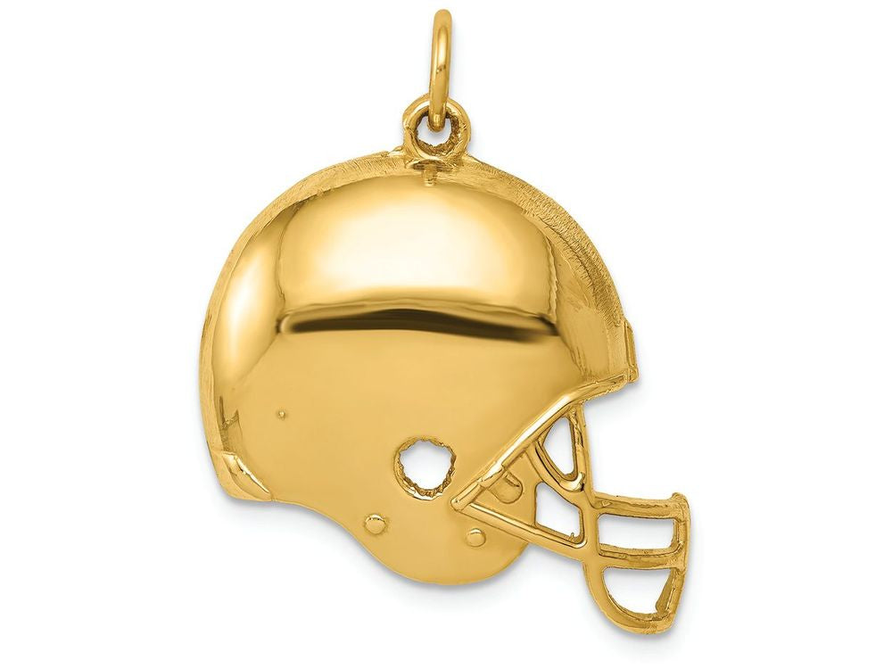 FJC Finejewelers 14k Yellow Gold Polished Football Helmet Charm