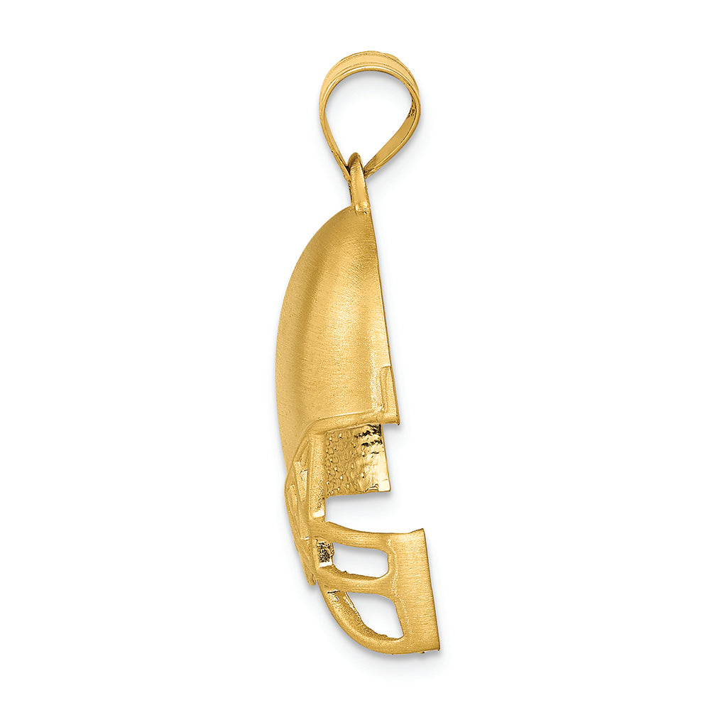 FJC Finejewelers 14k Yellow Gold Brushed Football Helmet Charm