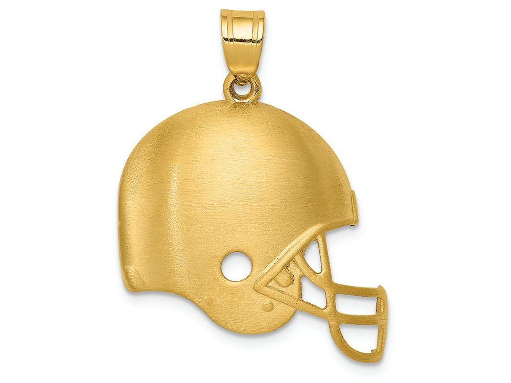 FJC Finejewelers 14k Yellow Gold Brushed Football Helmet Charm