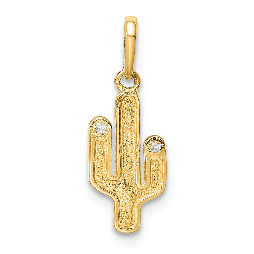 FJC Finejewelers 14k Yellow Gold Cactus CZ Charm