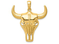 FJC Finejewelers 14k Yellow Gold Steer Skull Charm