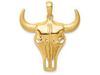 FJC Finejewelers 14k Yellow Gold Steer Skull Charm