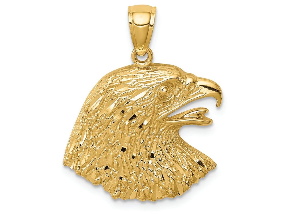 FJC Finejewelers 14k Yellow Gold Bright Cut Eagle Charm