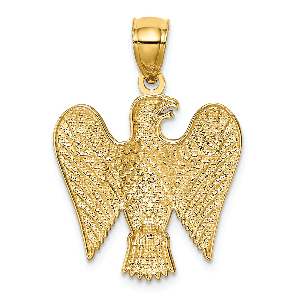 FJC Finejewelers 14k Yellow Gold White with Rhodium Eagle Charm