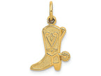 FJC Finejewelers 14k Yellow Gold Cowboy Boot Charm