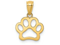FJC Finejewelers 14k Yellow Gold Dog Paw Charm