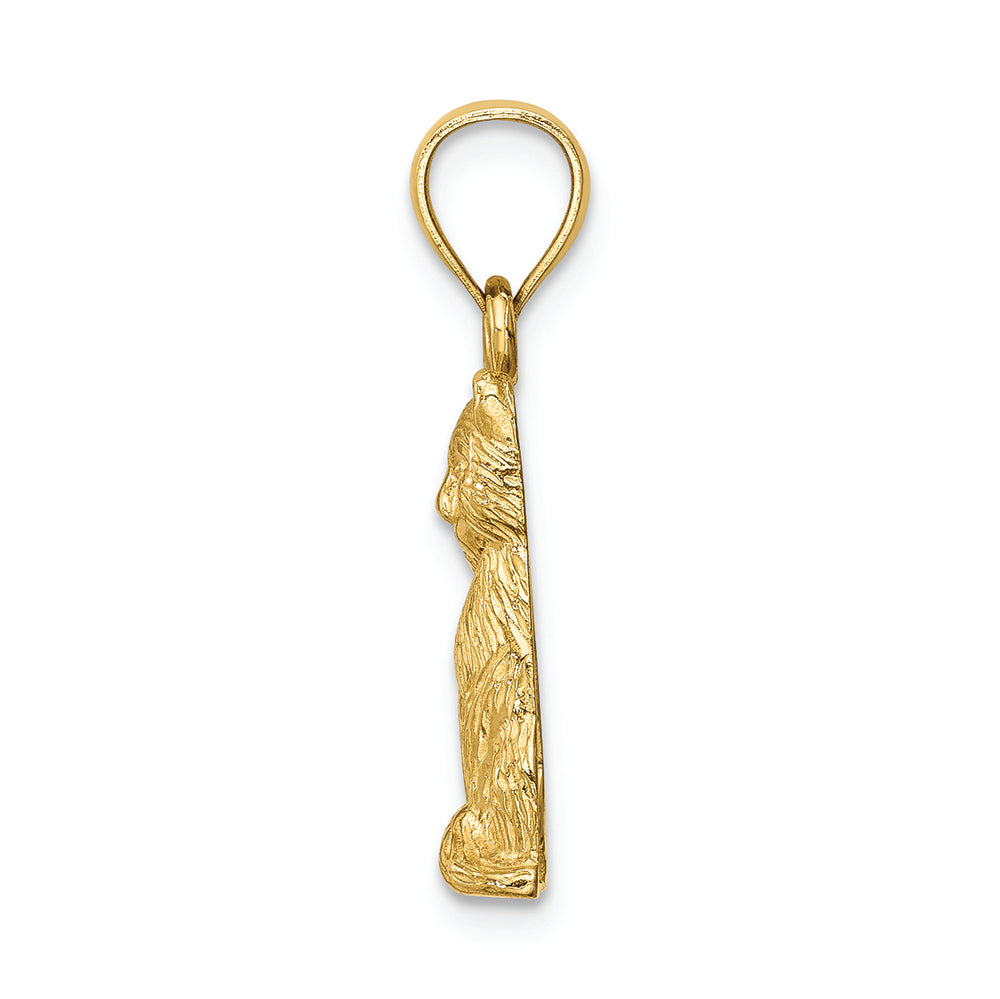 FJC Finejewelers 14k Yellow Gold Cat Charm