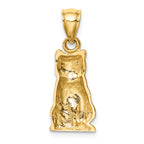 FJC Finejewelers 14k Yellow Gold Cat Charm