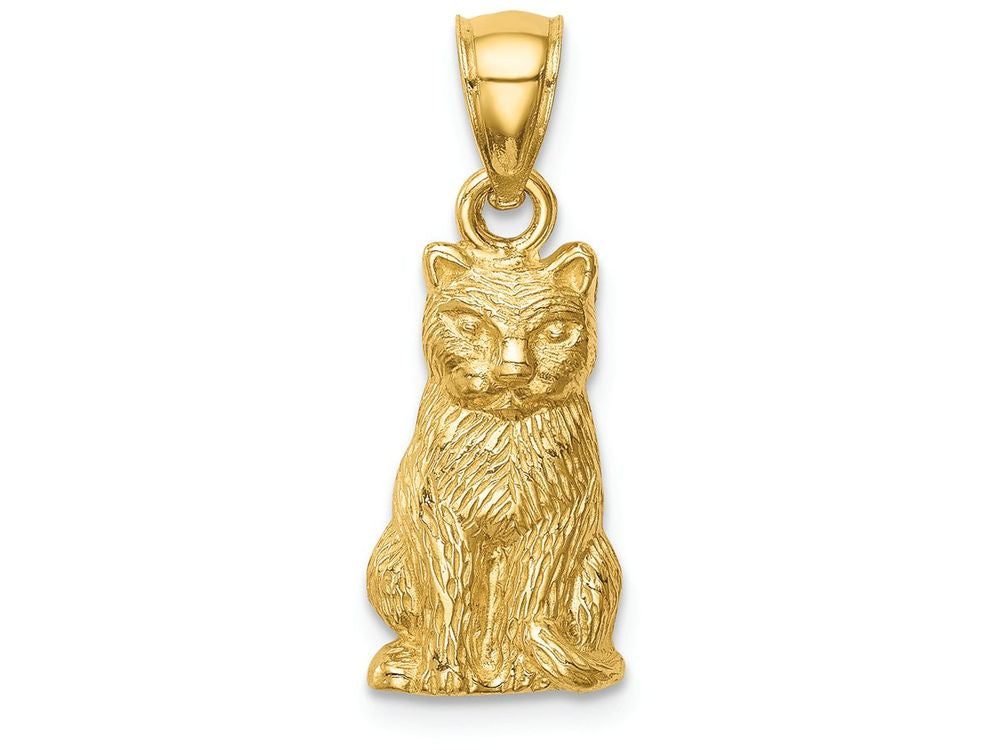 FJC Finejewelers 14k Yellow Gold Cat Charm
