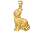 FJC Finejewelers 14k Yellow Gold Bright Cut Cat Charm