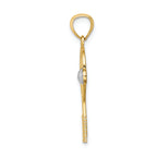 FJC Finejewelers 14k Yellow Gold White with Rhodium Tennis Charm