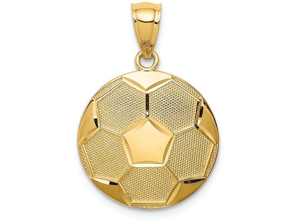 FJC Finejewelers 14k Yellow Gold Soccer Charm