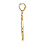 FJC Finejewelers 14k Yellow Gold White with Rhodium Infinity Angel Charm