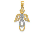 FJC Finejewelers 14k Yellow Gold White with Rhodium Infinity Angel Charm