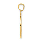 FJC Finejewelers 14k Yellow Gold White with Rhodium Cross Anchor Captain Wheel Charm