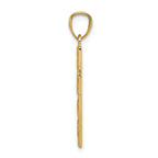 FJC Finejewelers 14k Yellow Gold Leaf Cross Charm