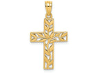 FJC Finejewelers 14k Yellow Gold Leaf Cross Charm