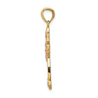 FJC Finejewelers 14k Two-tone Gold Cross Charm