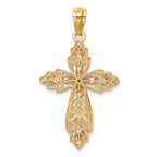 FJC Finejewelers 14k Two-tone Gold Cross Charm