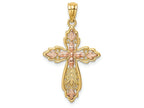 FJC Finejewelers 14k Two-tone Gold Cross Charm