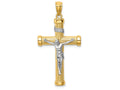 FJC Finejewelers 14k Two-tone Gold with Rhodium Inri Crucifix Charm