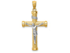FJC Finejewelers 14k Two-tone Gold with Rhodium Inri Crucifix Charm
