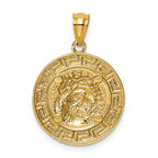 FJC Finejewelers 14k Yellow Gold White with Rhodium Jesus Medal Charm