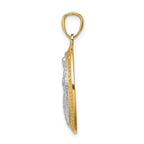 FJC Finejewelers 14k Yellow Gold White with Rhodium Polished Miraculous Metal Charm
