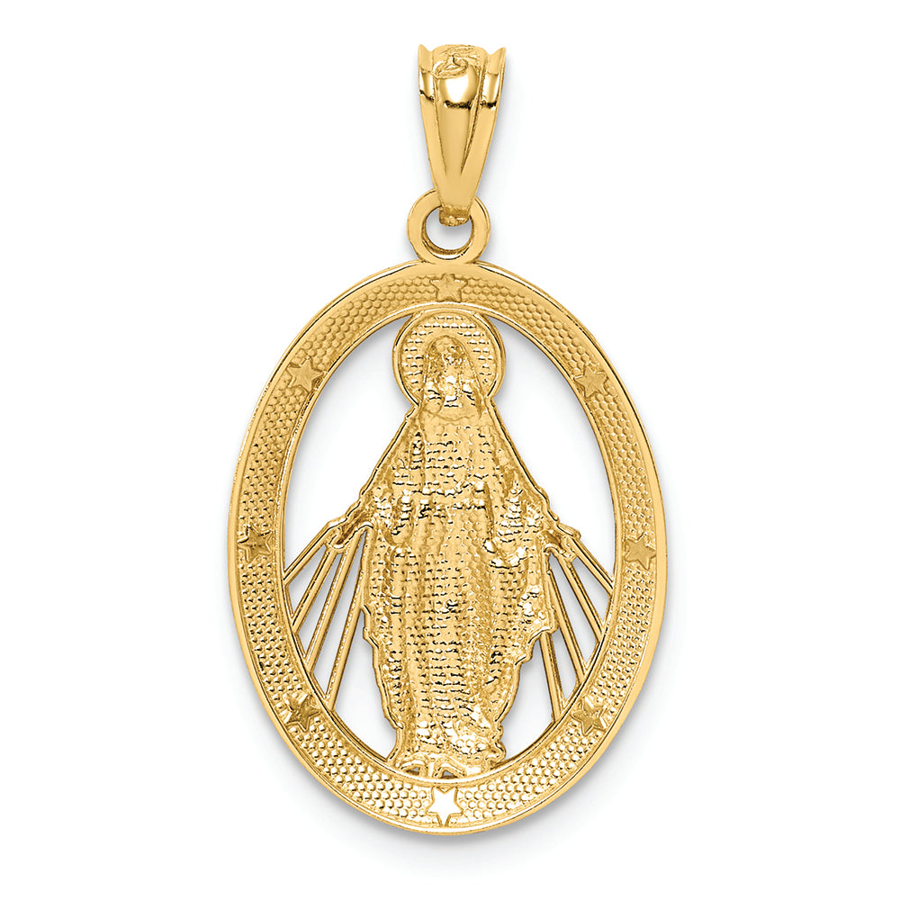 FJC Finejewelers 14k Yellow Gold White with Rhodium Polished Miraculous Metal Charm