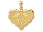 FJC Finejewelers 14k Yellow Gold Angel In Heart Charm