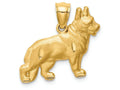 FJC Finejewelers 14k Yellow Gold Bright Cut German Shepard Charm