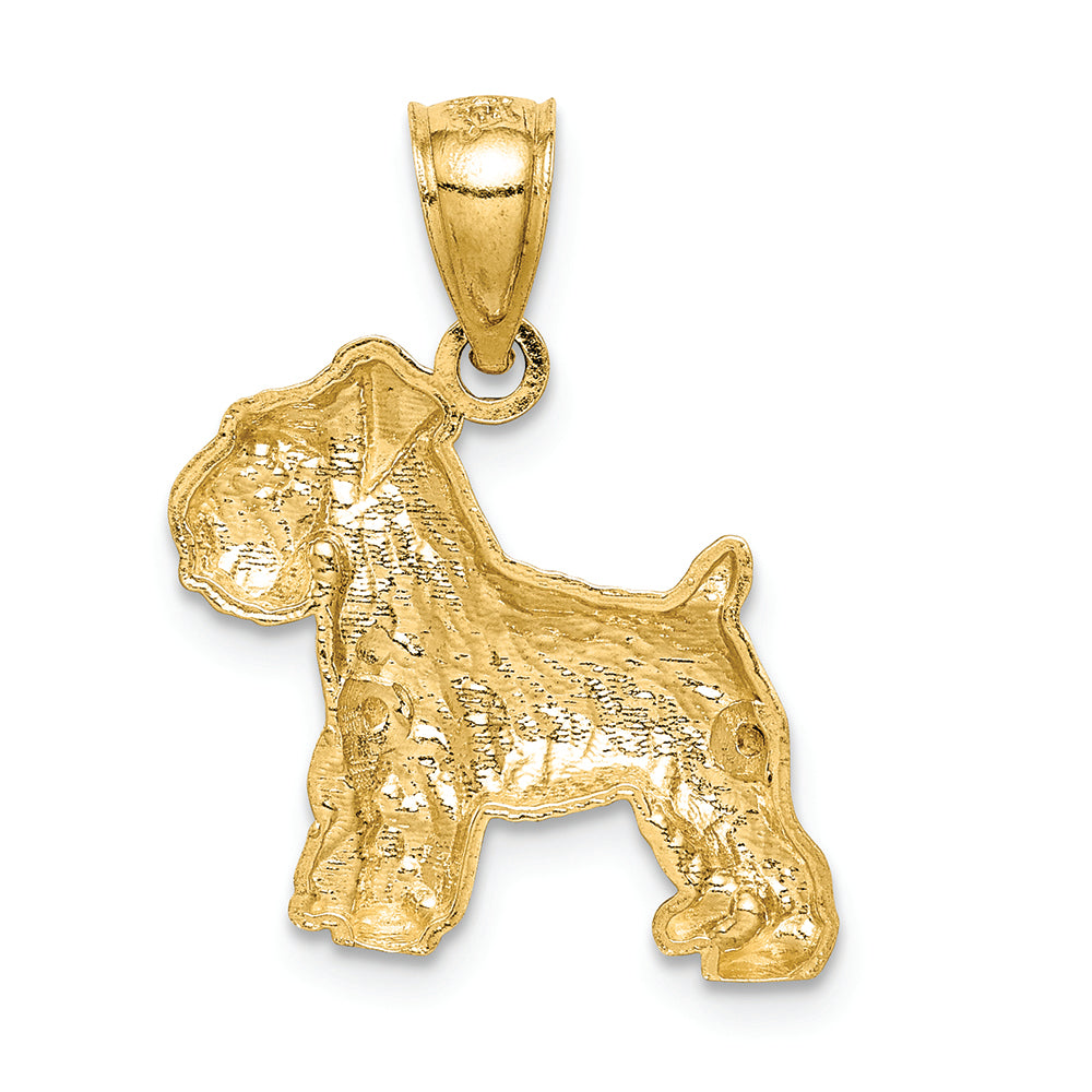 FJC Finejewelers 14k Yellow Gold Bright Cut Mini Schnauzer Charm